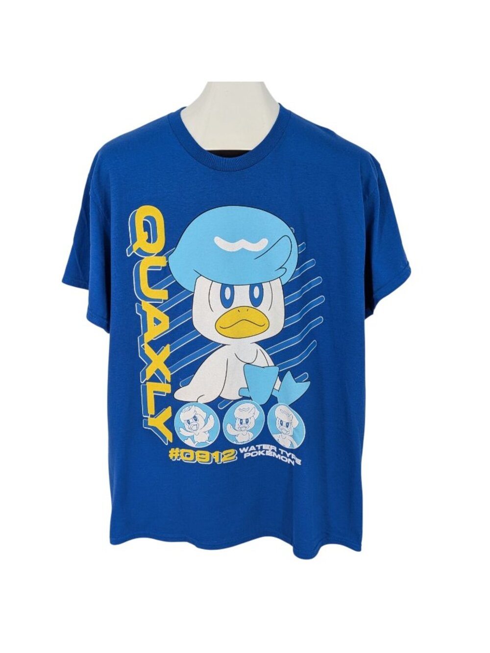 Pokemon Quaxly #0912 Graphic T Shirt Water Type Anime Streetwear Kawaii Large